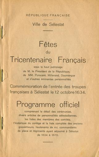 Première page du programme officiel.