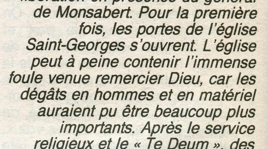 Témoignage de Jules Pfister, extrait de la page du 4 Mars 1945. 