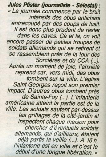 Témoignage de Jules Pfister, extrait de la page du 2 Décembre 1944. 