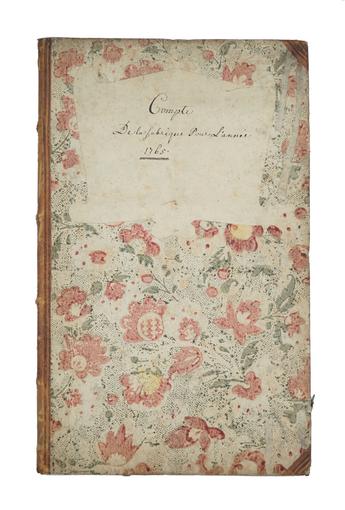 Livre de comptes de la fabrique rendu par le receveur, année 1765