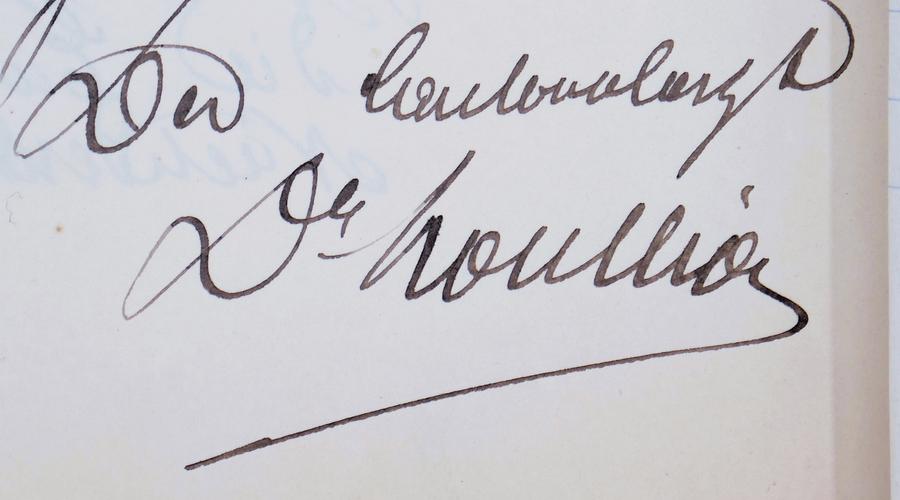 Signature du docteur sélestadien Charles Houllion