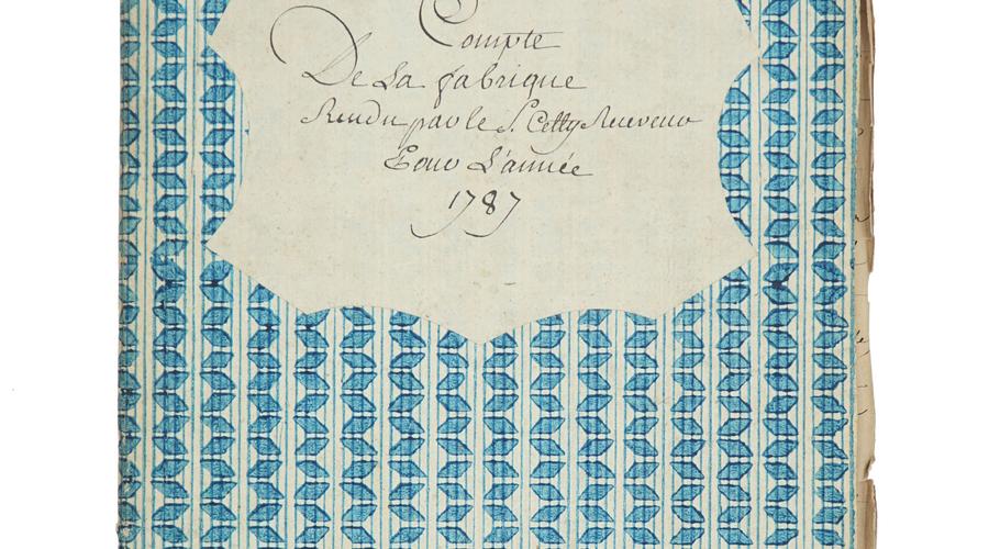 Livre de comptes de la fabrique rendu par le receveur, année 1787