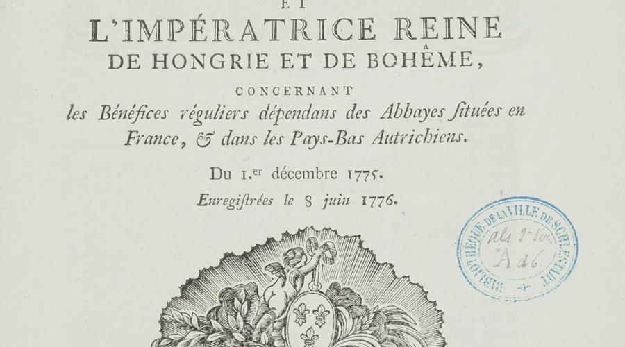 Lettre patente sur une convention entre le Roi et la Reine de Hongrie et de Bohême, 1775