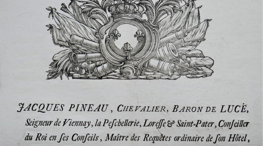 Document de Jacques Pineau, baron de Lucé et intendant d’Alsace, 1761