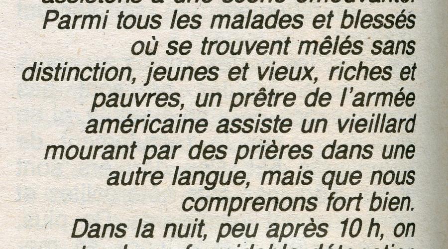 Témoignage de Jules Pfister, extrait de la page du 10 Décembre 1944. 