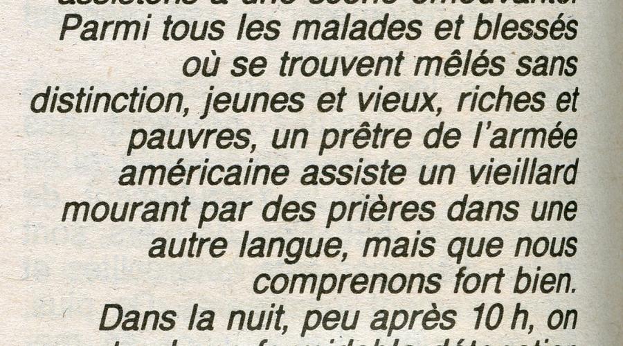 Témoignage de Jules Pfister, extrait de la page du 10 Décembre 1944. 