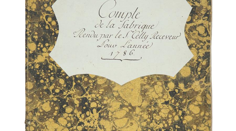 Livre de comptes de la fabrique rendu par le receveur, année 1786 