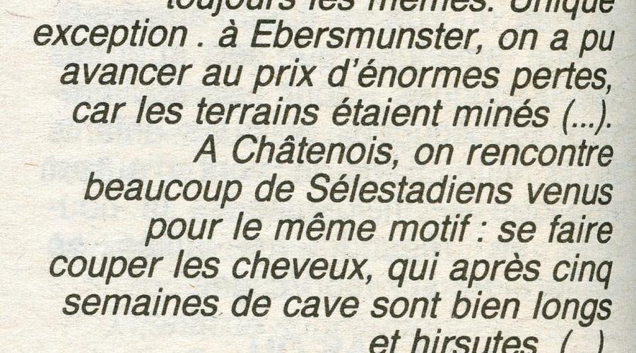 Témoignage de Jules Pfister, extrait de la page du 30 Décembre 1944. 