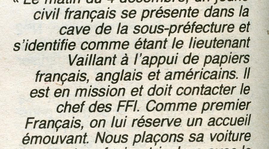 Témoignage de Jules Pfister, extrait de la page du 4 Décembre 1944. 