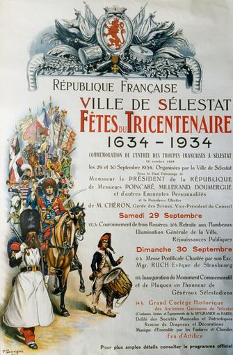 L'affiche des Fêtes du Tricentenaire en 1934 réalisée par Pierre Benigni.