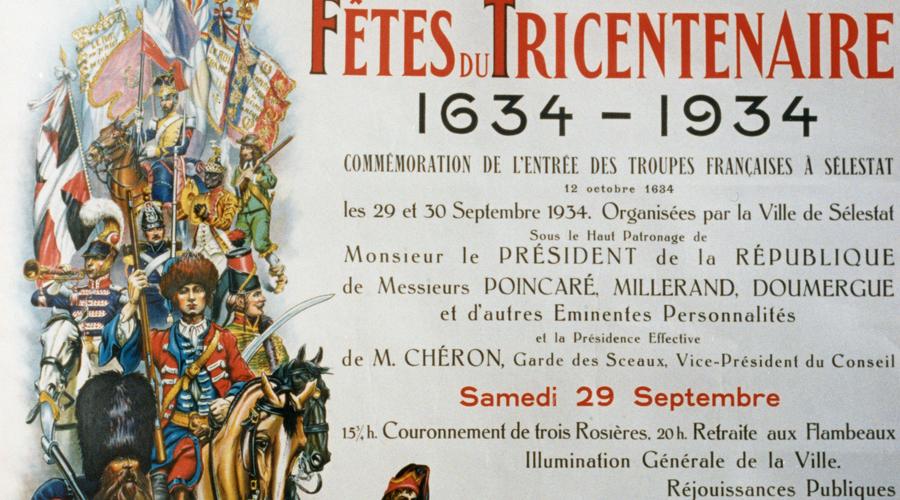 L'affiche des Fêtes du Tricentenaire en 1934 réalisée par Pierre Benigni.